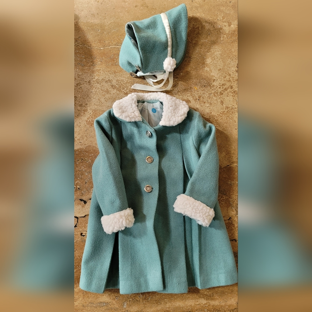 Handmade Wool Toddler Coat with Matching hat